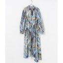 \楽天スーパーSALE20%OFF/ RUMCHE 【ラム・シェ】Wing Print Shirts Dress BLUE (R24A10302)24AW 24秋冬 ドレス シャツドレス(4)