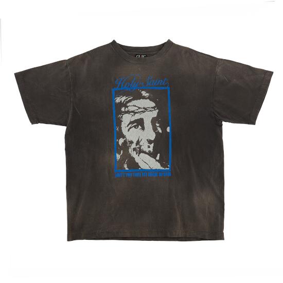 SAINTMxxxxxxセントマイケルSSTEEHOLYBLACKSAINTBLACK(SM-S22-0000-015)22SS22春夏カットソーTシャツヴィンテージTシャツsaintmichaelセイントマイケル