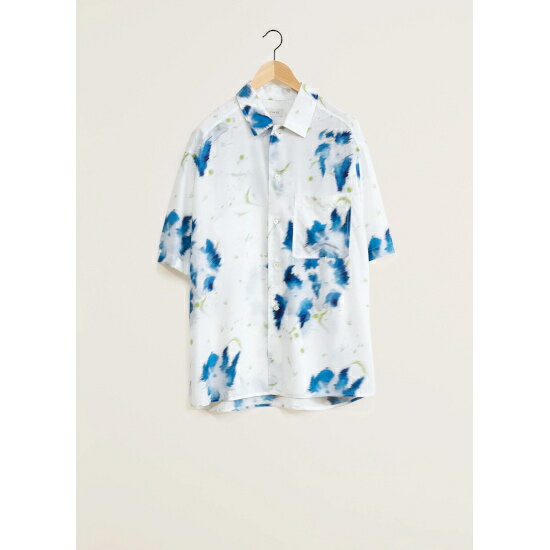 LEMAIRE y[z SUMMER SHIRT CHALK/BLUE (SH1101 LF1271) 24SS 24t Vc  V[gX[u I[vJ[