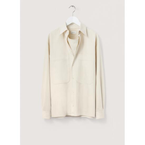 LEMAIRE([jBLOUSE SHIRT TOP ALMOND MILK (M 213 TO128 LF641) 21AW 21H~ WPbg u] Vc uEX