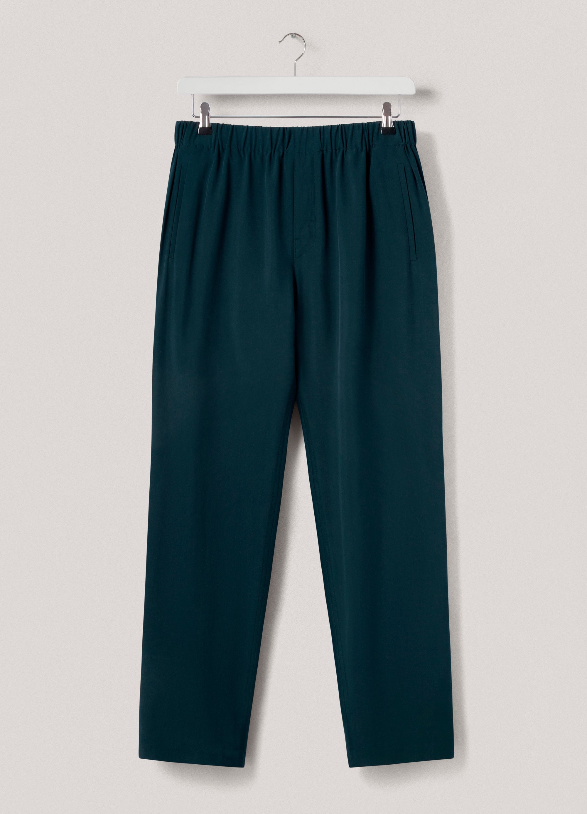 LEMAIRE(ルメール）PYJAMA PANTS MIDNIGHT GREEN (M 213 PA171 LF288) 21AW 21秋冬 パンツ イージーパンツ パジャマパンツ シルク