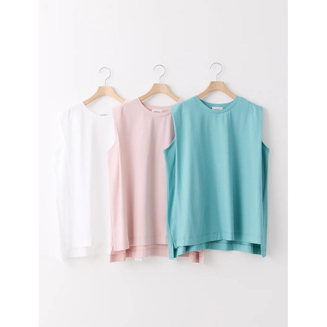 ADAWAS/アダワス DRY COTTON JERSEY FLARED TANK　 WHITE (ADWS-507-38 ) 26SS 26春夏 　タンクトップ　トップス