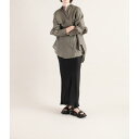 \ ポイント10倍&10%OFFクーポン/ SACRA【 サクラ 】ZEPHYR LINEN CLOTH SHIRT KHAKI (125212071) 25春夏 25SS トップス シャツ オーバーシルエットシャツ(4)