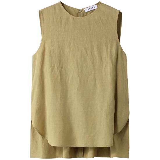 SACRAڥVISCOSE LINEN TUMBLE TOP 210/YELLOW (122119071) 22SS 22ղ åȥ 󥯥ȥå ͥ ӥ åȥå