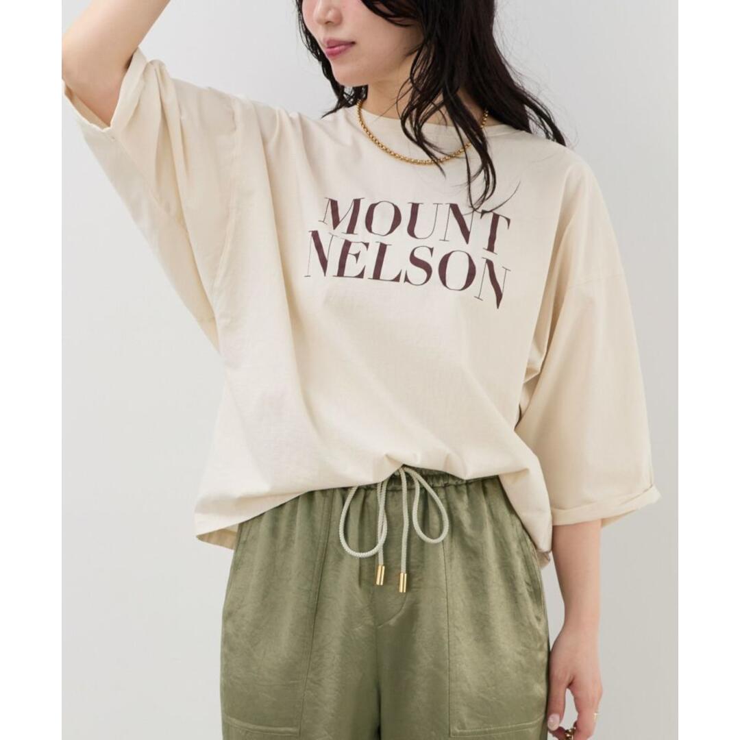 ＼クーポンで10%OFF&P10倍！／ ＼全品5倍＆最大20％OFFクーポン／ ★ MICA & DEAL 【マイカアンドディール】MOUNT NELSON"ロゴ5分袖T-shirt L/BEIGE (0125309216) 25AW 25秋冬 トップス Tシャツ