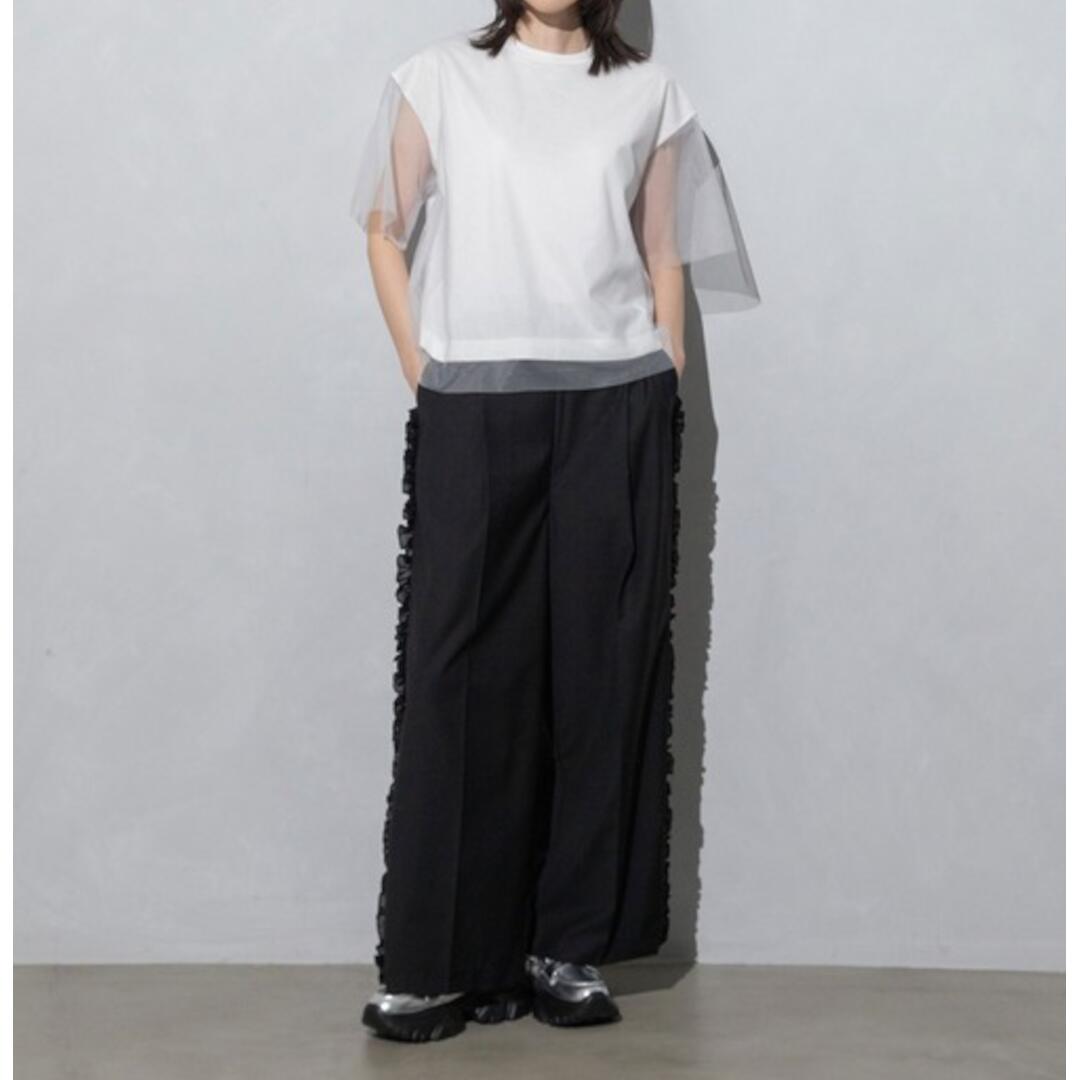 MARECHAL TERRE フリルパンツ BLACK (ZMT253PT210) 25SS　25春夏　パンツ　サイドフリルパンツ　イージーパンツ