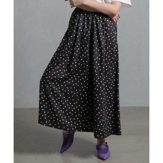 MARECHAL TERRE  ドットガウチョパンツ BLACK (ZMT252PT134) 25SS　25春夏　パンツ　ガウチョパンツ