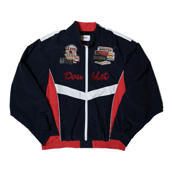 doublet  A.I. PATCHES EMBRIDERY TRACK JACKET BLACK/RED (24SS06BL183 ) 24SS 24春夏 トップス トラックジャケット ブラック