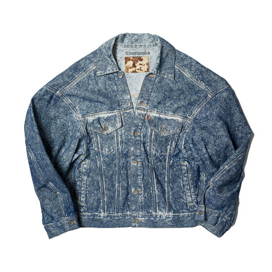 doublet  ACID WASH DENIM JACKET INDIGO (24SS07BL182) 24SS 24春夏 トップス ジャケット デニムジャケット インディゴ アシッドウォッシュ