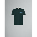 楽天セレクトショップ　モンドジャコモMARNI （マルニ）マルニパッチ オーガニックコットン Tシャツ GREEN （HUMU0198X0UTC01700V89） 24ss 24春夏 ロゴ コットン 半袖 Tシャツ