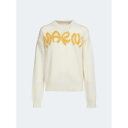 \ ポイント10倍&10%OFFクーポン/ MARNI 【 マルニ 】 シェットランド ウール ロゴ クルーネックセーター white (GCMG0353Q0U...