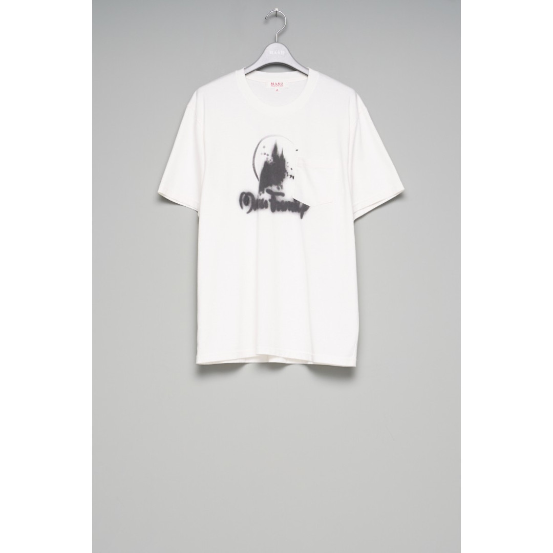 MASU | エムエーエスユー CASTLE POCKET T-SHIRT WHITE (M26U6CS005) 26SS 26春夏 トップス Tシャツ ポケット BOYS 天竺 クルーネック ボックスシルエット 天使 エンジェル