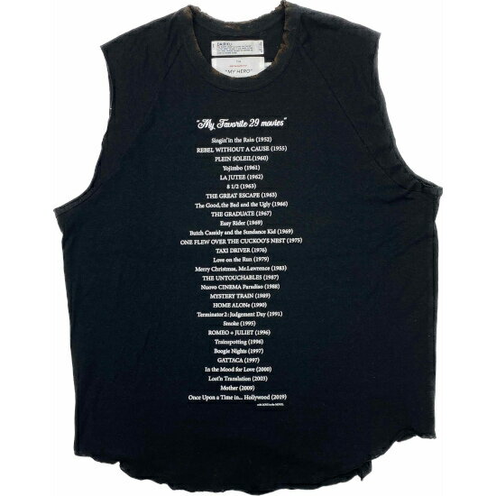 DAIRIKU 【ダイリク】"My Favorite Movies"Big Nonsleeve Tee BLACK (24SS C-10)24SS 24春夏 ノースリーブ ホワイトのサムネイル