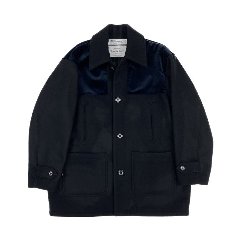 DAIRIKU 【ダイリク】 Velvet&Melton Oversized Donkey Jacket Black (23AWJ-1)のサムネイル