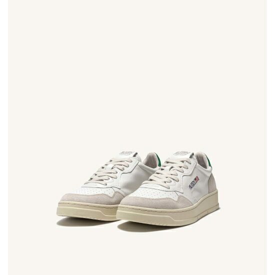 AUTRY 【オートリー】 MEDALIST LOW SNEAKERS IN SUEDE AND LEATHER COLOR WHITE AND AMAZON WOMAN 039 S (AULW-LS23) スニーカー