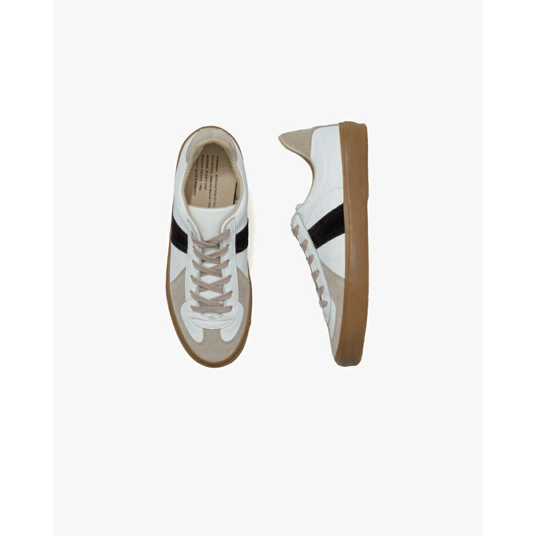 ＼最大10%OFFクーポン！ポイント20倍※エントリー必須／ Graphpaper | グラフペーパー REPRODUCTION OF FOUND for GP GERMAN MILITARY TRAINER WHITE×BLACK (GU253-90590) 25AW 25秋冬 靴 スニーカー ジャーマントレーナー スエード ナッパレザー