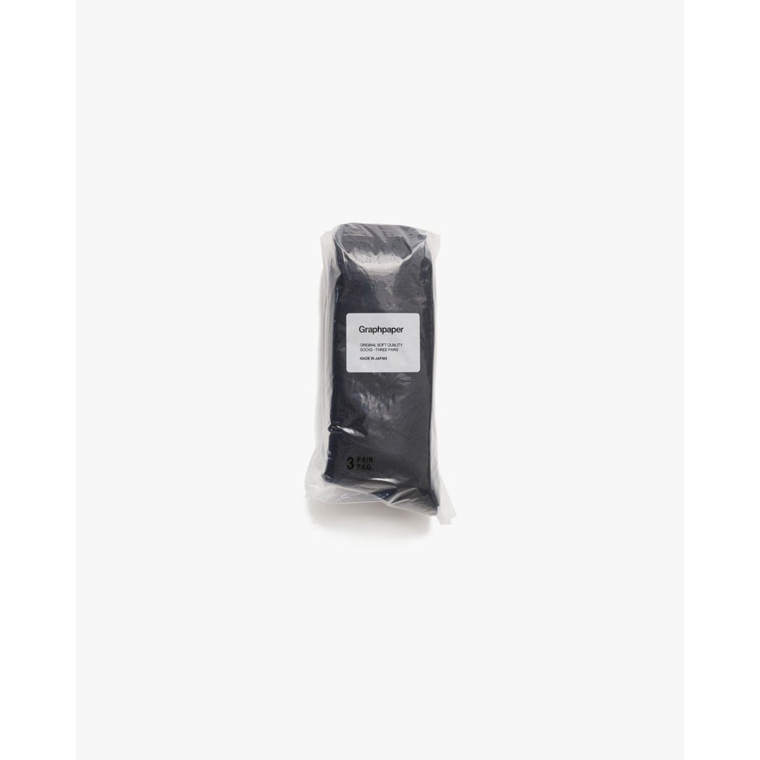 Graphpaper | ����եڡ��ѡ� 3-Pack Socks BLACK (GU252-90028B) ���å��� ���� �ѥå����å��� ���󥰥���