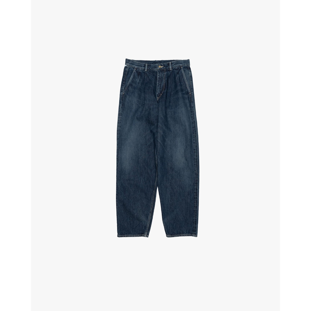 Graphpaper グラフペーパー Selvage Denim Two Tuck Tapered Pants -DARK FADE- INDIGO (GU261-40060DB) 26SS 26春夏 パンツ デニム タック テーパード セルビッチデニム