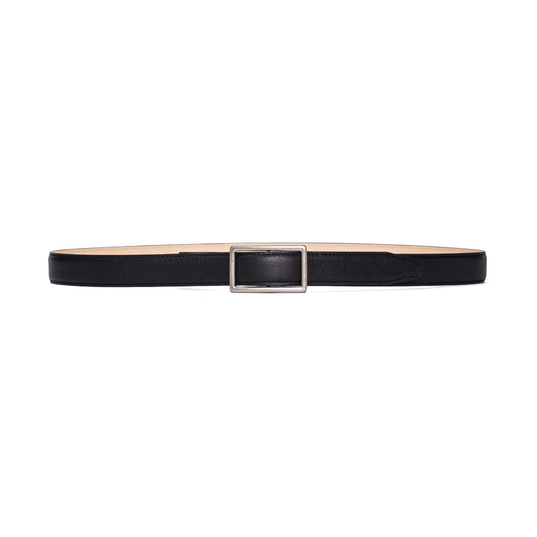 Graphpaper | グラフペーパー Holeless Leather Classic Belt BLACK (GU261-90559B) ベルト レザー レザーベルト ホールレス ナローベルト