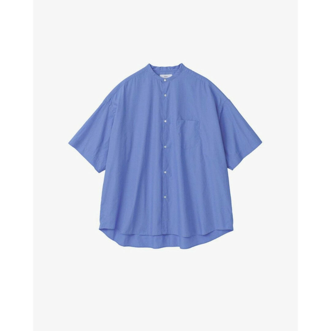Graphpaper | グラフペーパー Broad S/S Oversized Band Collar Shirt BLUE (GM261-50004B) 26SS 26春夏 トップス シャツ ビッグシルエット ショートスリーブ ハーフスリーブ 半袖 バンドカラー オックスフォード スーピマコットン
