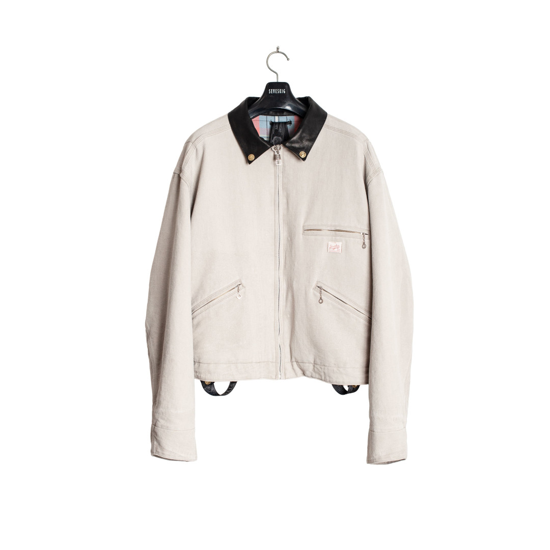 SEVESKIG | セブシグ ≠Not Equal Detroit Duck Jacket BEIGE (JK-SV-NRA-1003) 26AW 26秋冬 ジャケット アウター ダックジャケット ワーク レーザー加工 洗い加工 ビンテージ