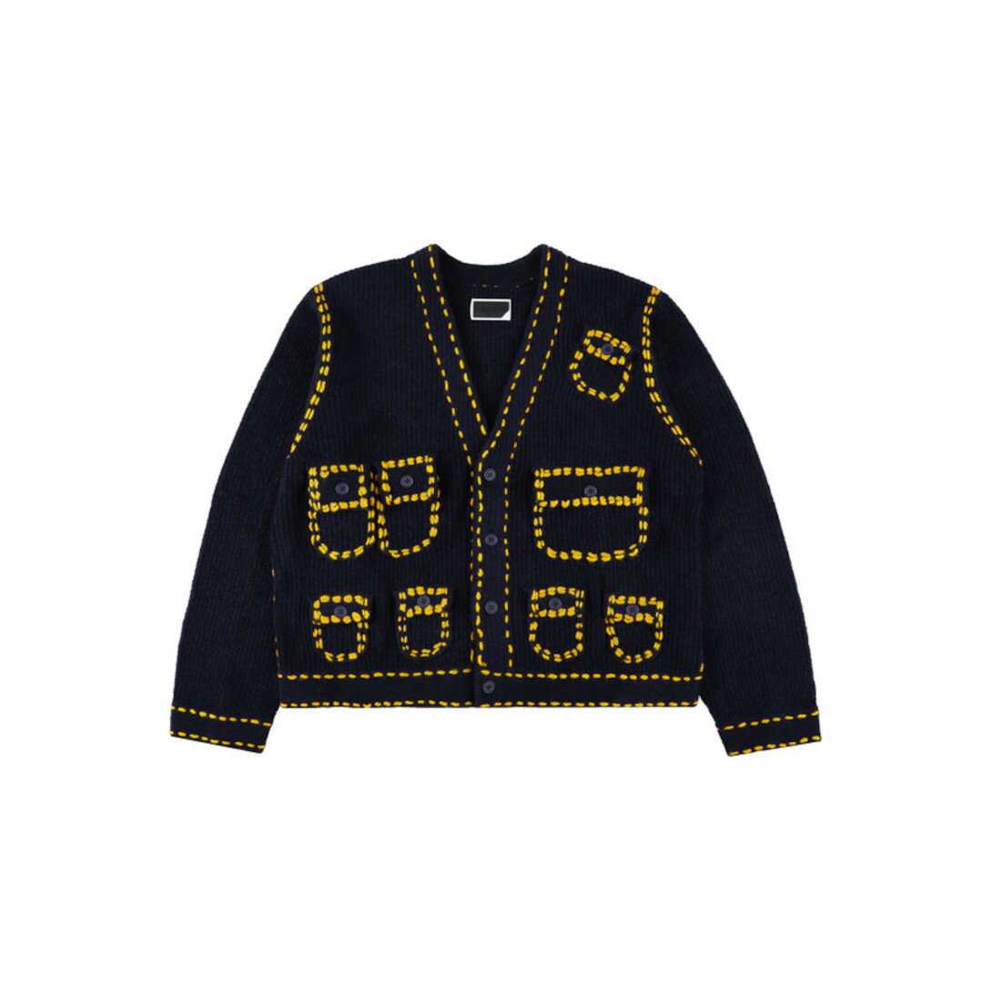 PHINGERIN | フィンガリン PG1 POCKET CARDIGAN NAVY (PD-252-KN-021) 25AW 25秋冬 ニット トップス カ..
