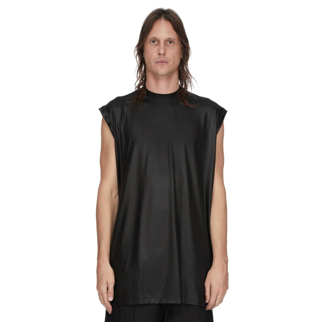 DRKSHDW | ダークシャドウ TEMPLE TARP T IN BLACK LIQUID JERSEY BLACK (DU01F4158) 26SS 26春夏 トップス タンクトップ スリーブレス ルーズフィット ワイドショルダー クルーネック