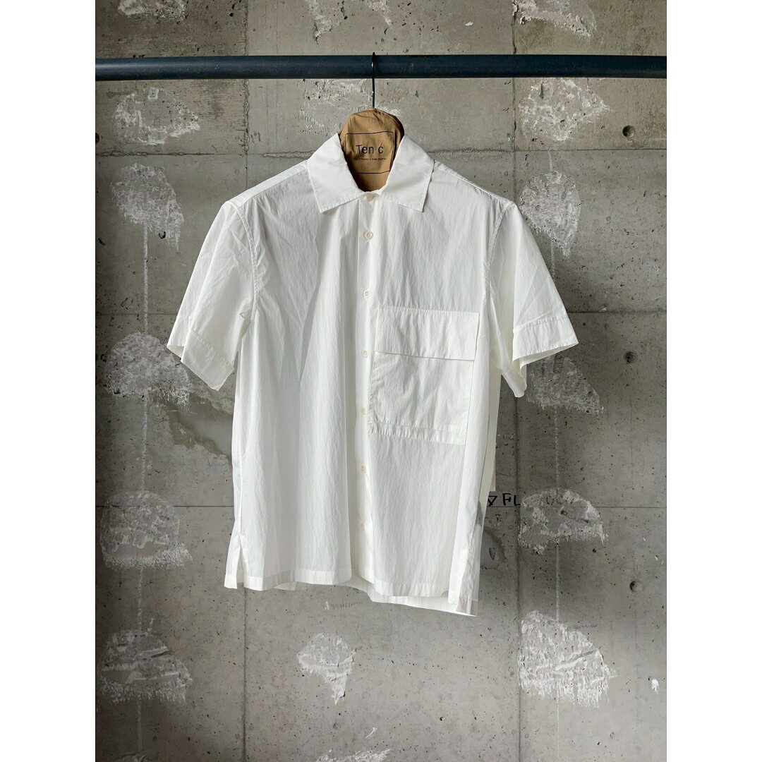 \楽天スーパーセール 20%OFF!さらにエントリーでP10倍/ Ten C|テンシー PIECE DYED COTTON POPLIN SHIRT WHITE...