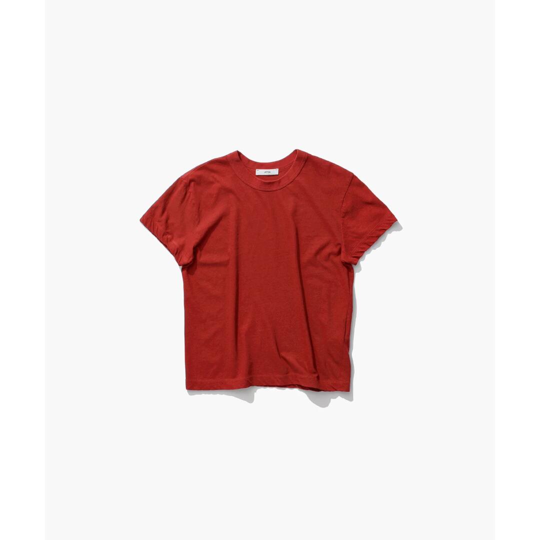ATON | エイトン FRESCA SINGLE JERSEY | COMPACT T-SHIRT　 010RED (AT-KKAGLM2402) トップス　クルーネックTシャツ