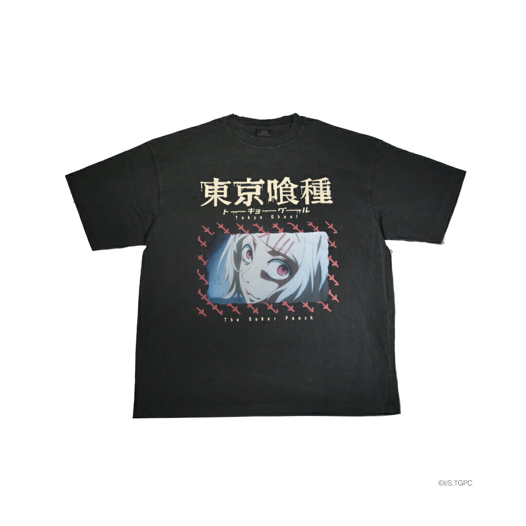 \本日限定!100%ポイントバック!?&最大10%OFFクーポン!/ THE SUGAR PUNCH|シュガーパンチ × 東京喰種 S/S T-Shirt (JUZO) BLACK (TTGM25SM009) 鈴屋什造 グール 25SS 255春夏 Tシャツ プリントT グラフィック
