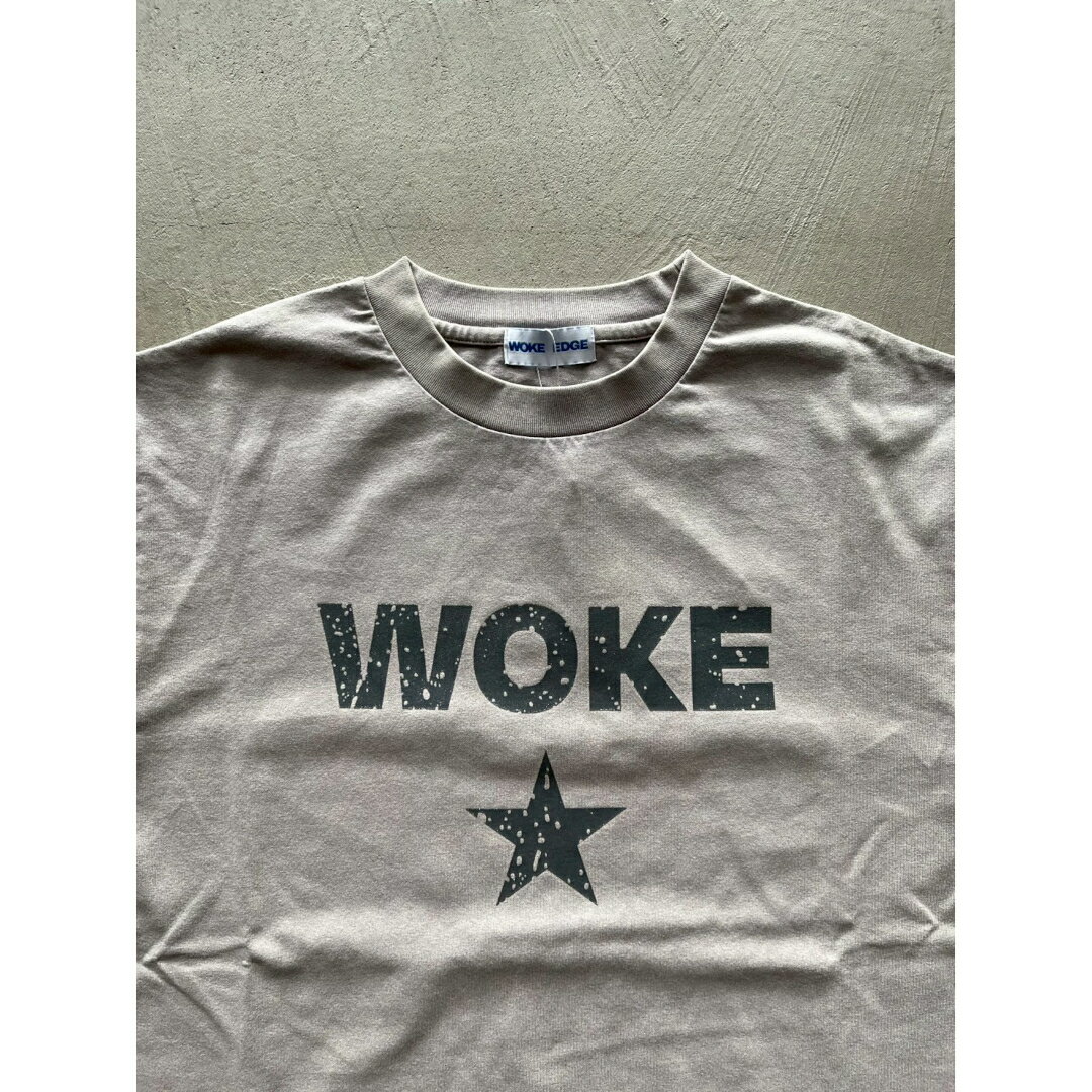 WOKE EDGE|ウォークエッジ Glit Star Tee GRAY (2511-15913-0030203) (0030204) (0030205) 25SS 25春夏 Tシャツ トップス