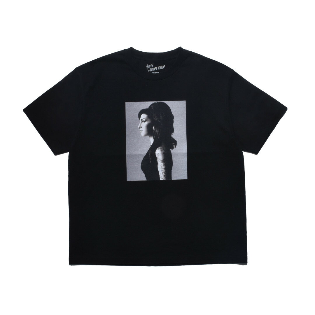 MINEDENIM マインデニム AMY WINEHOUSE PROFILE PHOTO S/S TEE BLACK (MND-AMW001) 26SS 26春夏 トップス Tシャツ 半袖 ショートスリーブ ハーフスリーブ プリント プリントT