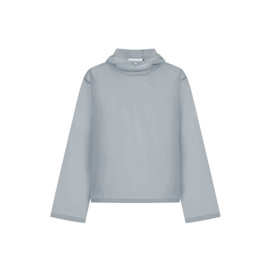 AMOMENTO | アモーメント SHEER HOODIE ANORAK GREY (AM26SSM05TO) 26SS 26春夏 シアー ナイロン フード アノラック オーバーサイズ