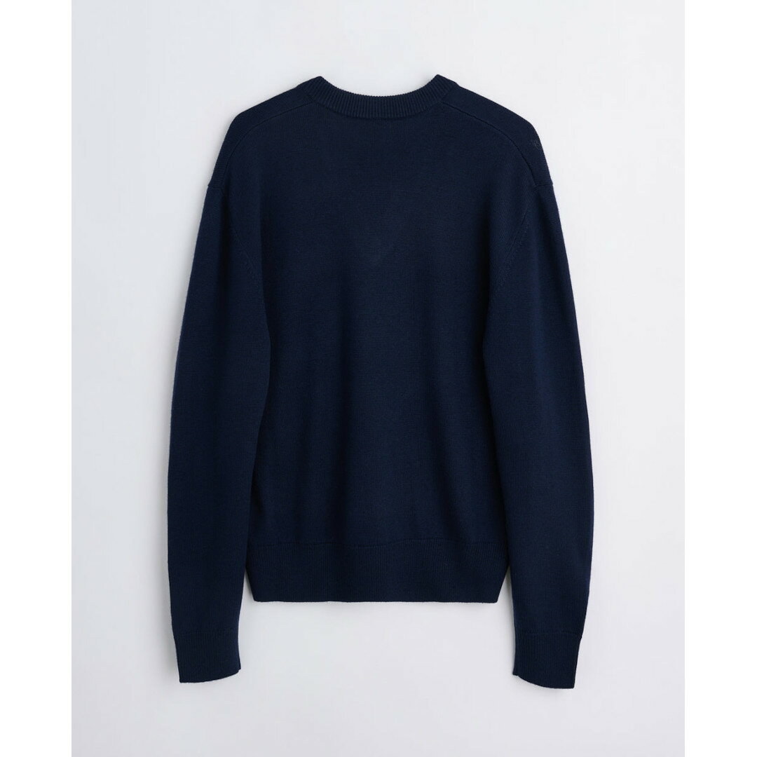 ＼全品5倍＆最大20％OFFクーポン／ SUNFLOWER | サンフラワー moon merino v neck - NAVY (3039-3) 25AW 25秋冬 トップス メリノウール ニット Vネック