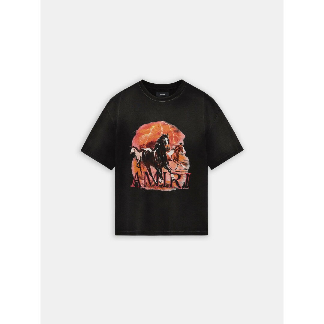 AMIRI | アミリ PLAINS OVERSIZED TEE BLACK 001 (AMTOJR1022) PRE-SPRING 2026 COLLECTION 26SS 26春夏 トップス Tシャツ 半袖 ハーフスリーブ ショートスリーブ オーバーサイズ フェード