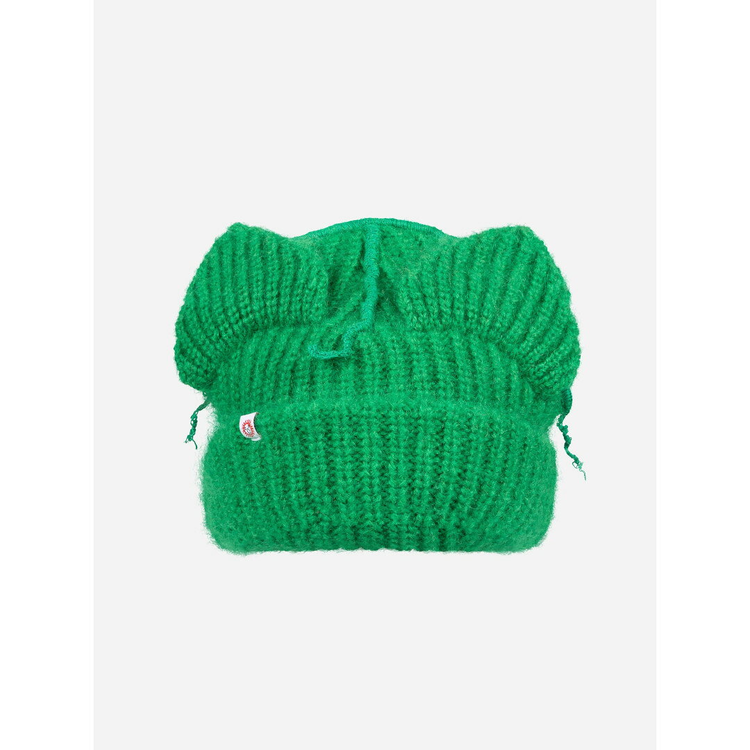 Charles Jeffrey LOVERBOY | チャールズジェフリー ラバーボーイ MOHAIR CHUNKY EARS BEANIE in GREEN (052130109) 25AW 25秋冬【 送料無料 】 正規品 ビーニー 帽子 ニット帽 キッドモヘア