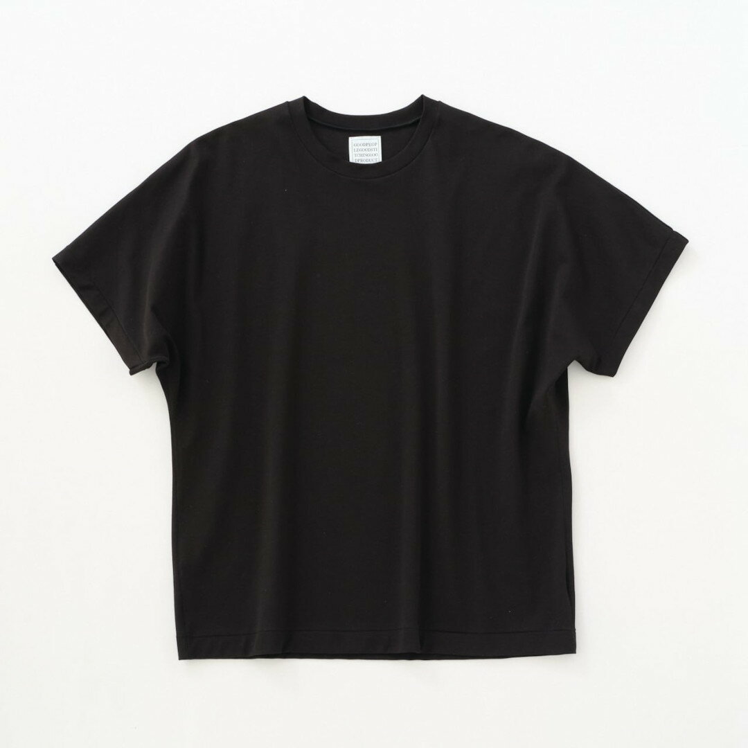 GOOD PEOPLE GOOD STITCHING GOOD PRODUCT | GGG Highgauge Interlock Knit Crew Neck Dolman Sleeve BLACK (02-01-1494) 26SS 26春夏 トップス Tシャツ クルーネック ドルマン フレンチスリーブ ハイゲージ