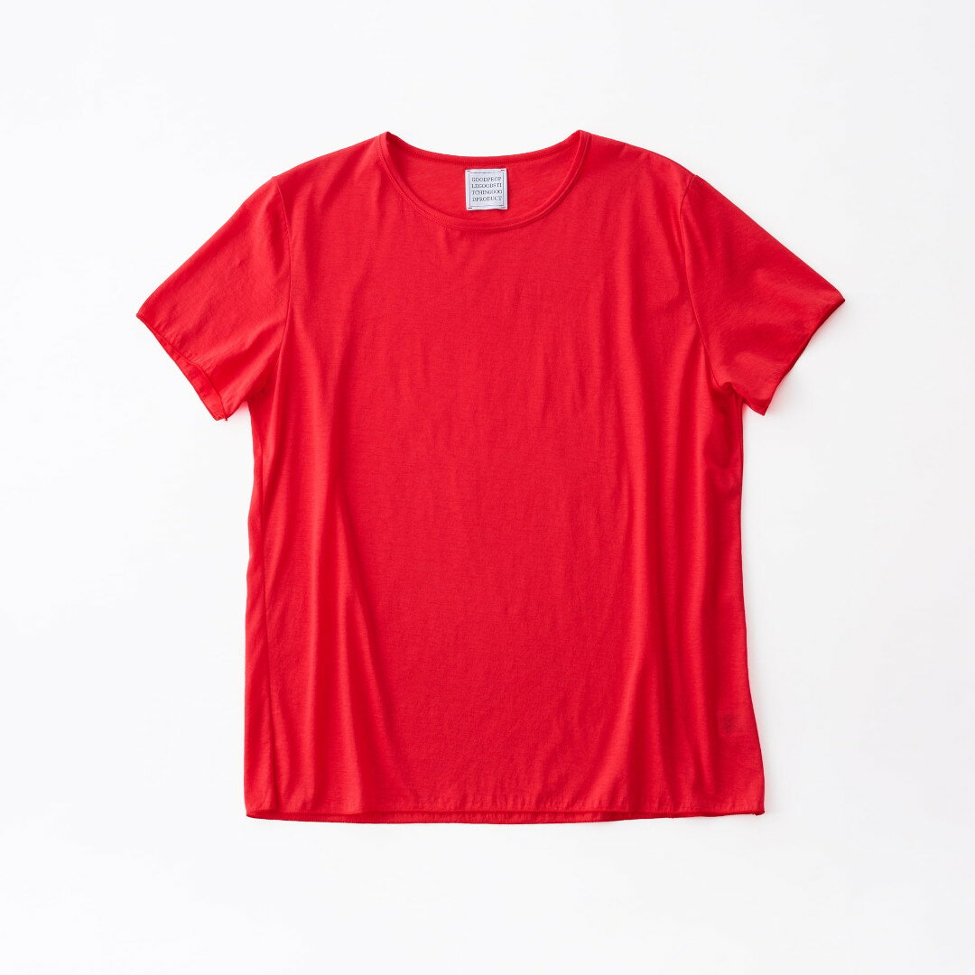 T-Shirts - GOOD PEOPLE GOOD STITCHING GOOD PRODUCT | GGG Fresca Zero Jersey Crew Neck Short Sleeve T PINK RED (02-01-1853) 26SS 26春夏 トップス Tシャツ クルーネック ショートスリーブ シアー