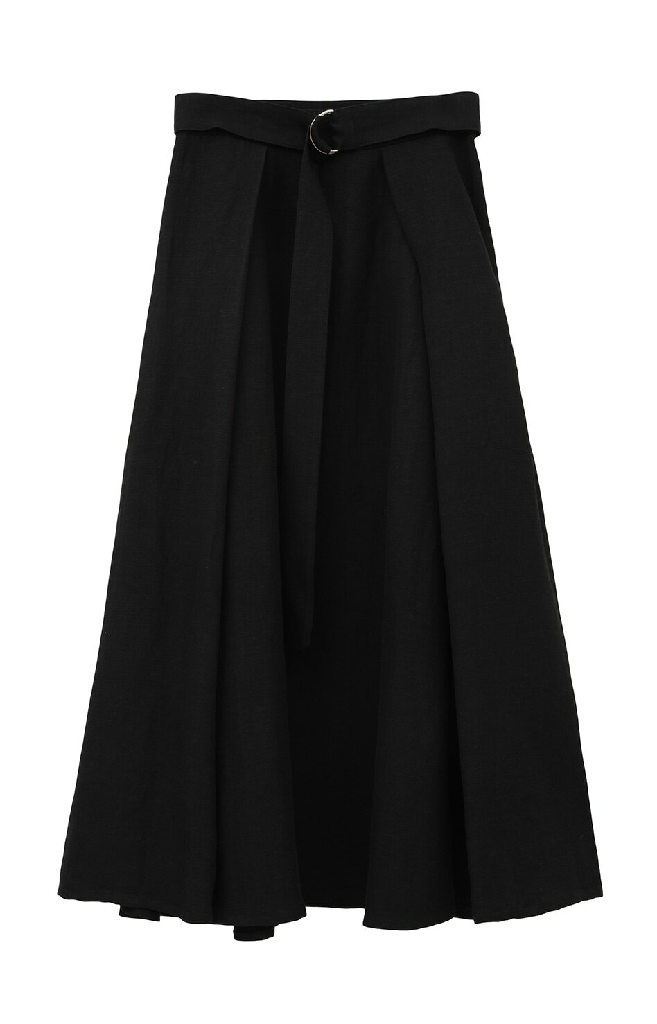 MANOF (マノフ) BELTED TUCK FLARE SKIRT (86109-6042) 24春夏 24ss フレアスカート