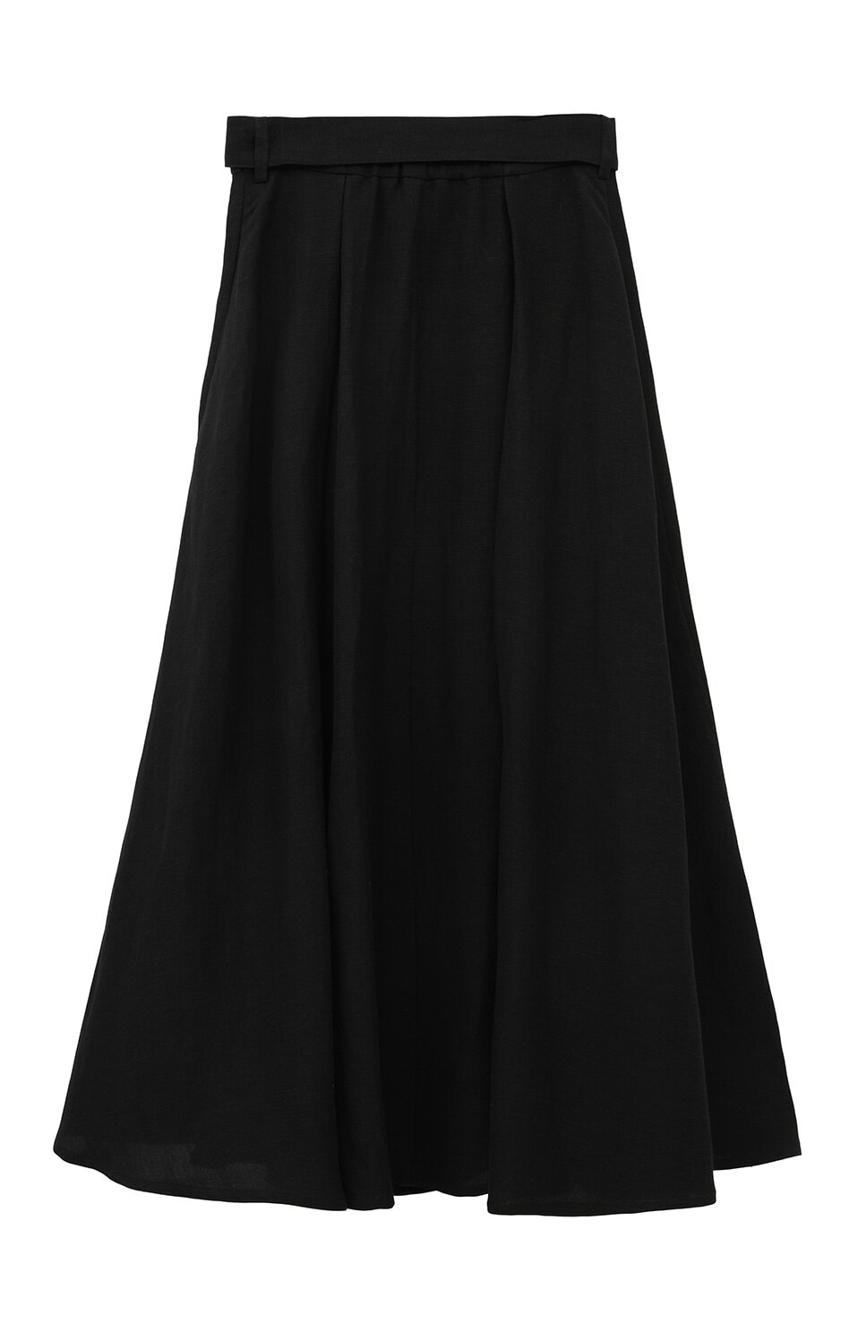 MANOF (マノフ) BELTED TUCK FLARE SKIRT (86109-6042) 24春夏 24ss フレアスカート