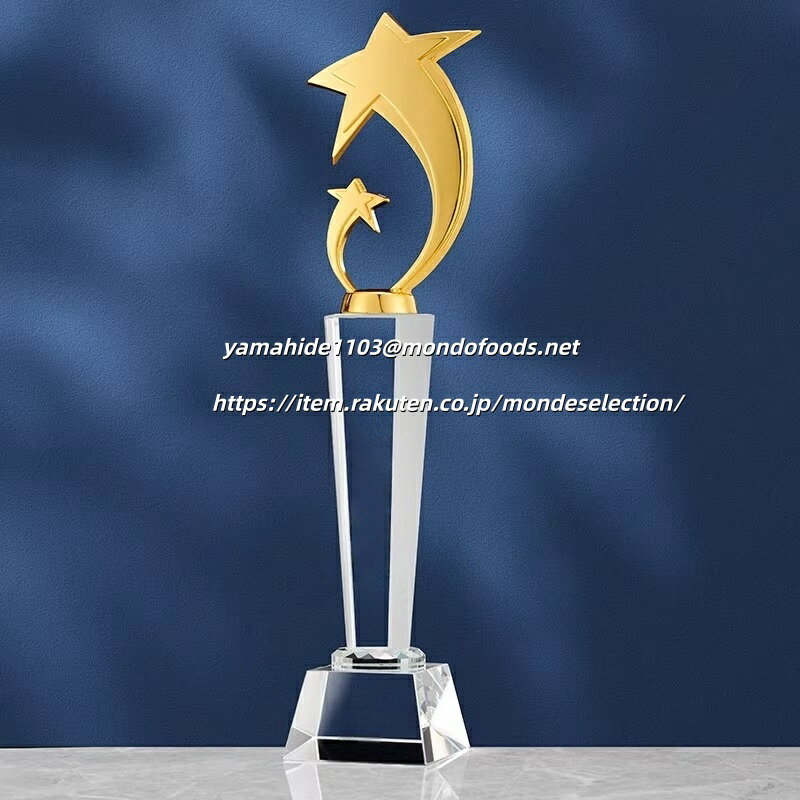 文字彫刻無料クリスタルトロフィー 特別な瞬間 贈呈 記念品 デザイン性 華やか 喜ばれ クリスタル 透明な輝き ガラス製 トロフィー 表彰楯（盾） 人気 飾って インテリア セミオーダー オリジナルデザイン 彫刻可能 賞名 刻み込む 永年勤続表彰 社員様 永年勤め