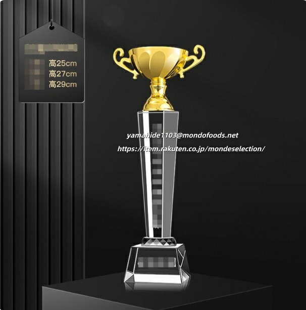 【ロゴOK】【名入れギフトにおすすめ!】トロフィー クリスタル ガラス 名入れ 記念品 叙勲記念 表彰状 加工費込 クリスタル楯 表彰楯 ゴルフコンペ 【デザイ...