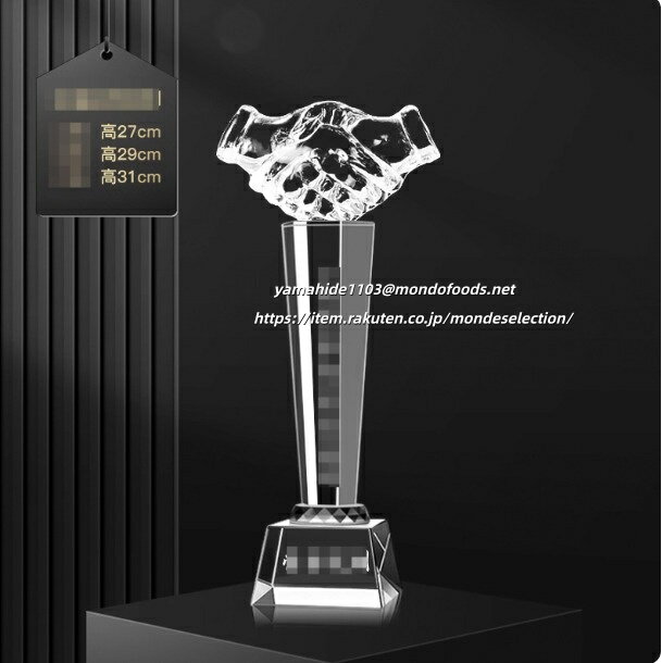 【ロゴOK】【名入れギフトにおすすめ!】トロフィー クリスタル ガラス 名入れ 記念品 叙勲記念 表彰状 加工費込 クリスタル楯 表彰楯 ゴルフコンペ 【デザイ...