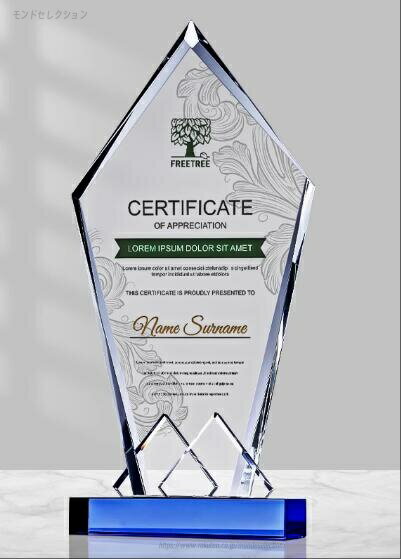 15*31cm 文字彫刻無料　クリスタルトロフィー