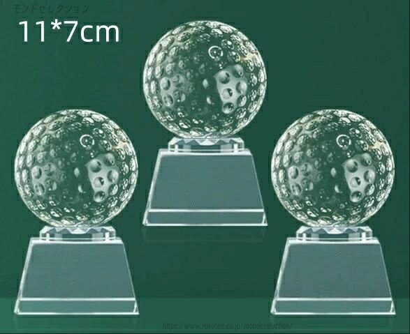 11*7cm クリスタル トロフィー 盾 ゴルフ 月例 優勝 ゴルフコンペ コンペ用品 ゴルフ イーグル 記念品 ホールインワン ベストグロス賞 ベスグロ ニア...