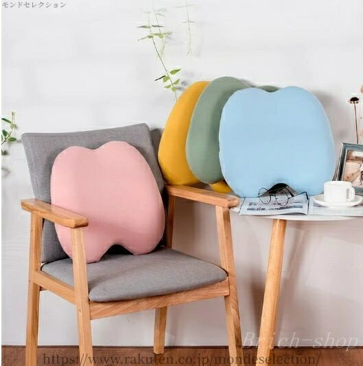 Fabrics - 【送料無料】クッション テレワーク クッション 背当てクッション 腰枕 いす用 シートクッション 椅子 クッション クッション 腰サポート 腰当て ランバーサポート 背もたれ 腰痛対策 背中クッション 腰痛 クッション 人間工学 腰用クッション オフィス 腰用クッション