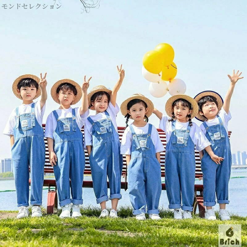 乐天商城 - 【送料無料】ファッション ヒップホップ 衣装 ダンス キッズ 衣装 ヒップホップ オーバーオール tシャツ セットアップ ダンス衣装