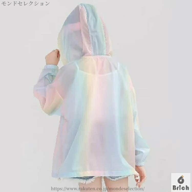 【送料無料】キッズ 日焼け止め服 子供 パーカー ガールズ ジュニア ラッシュガード 子供服 長袖 UVカットパーカー 女の子 男の子 紫外線 防止 冷房対策 薄手 カジュアル 3