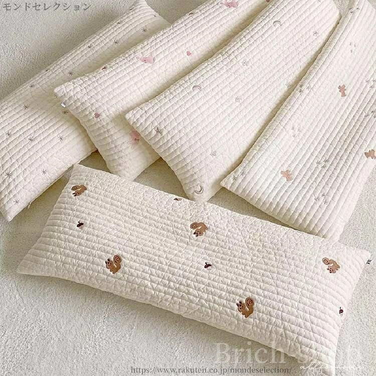 モンドセレクションの【送料無料】プレゼント 出産祝い 刺繍 刺しゅう キルティング かわいい ベッドガード 寝具 洗える コットン 安眠 子供 キッズ｜アングル2