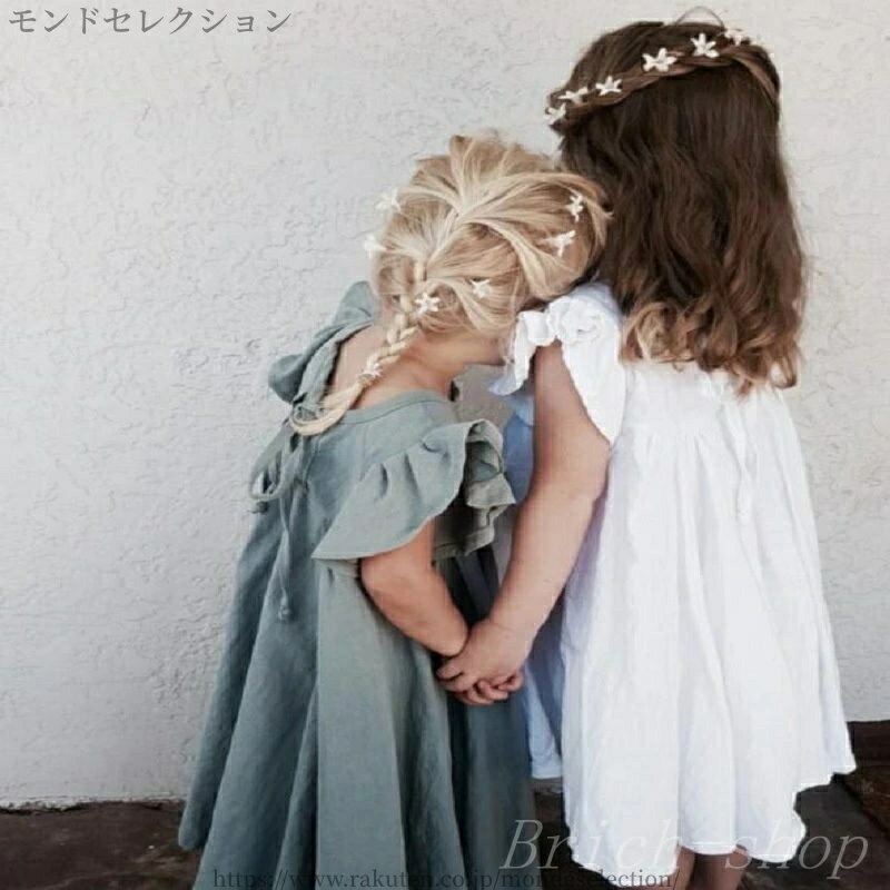 【送料無料】女の子ワンピース ドレス 子供服 女の子 半袖ワンピース ガールズ ワ...